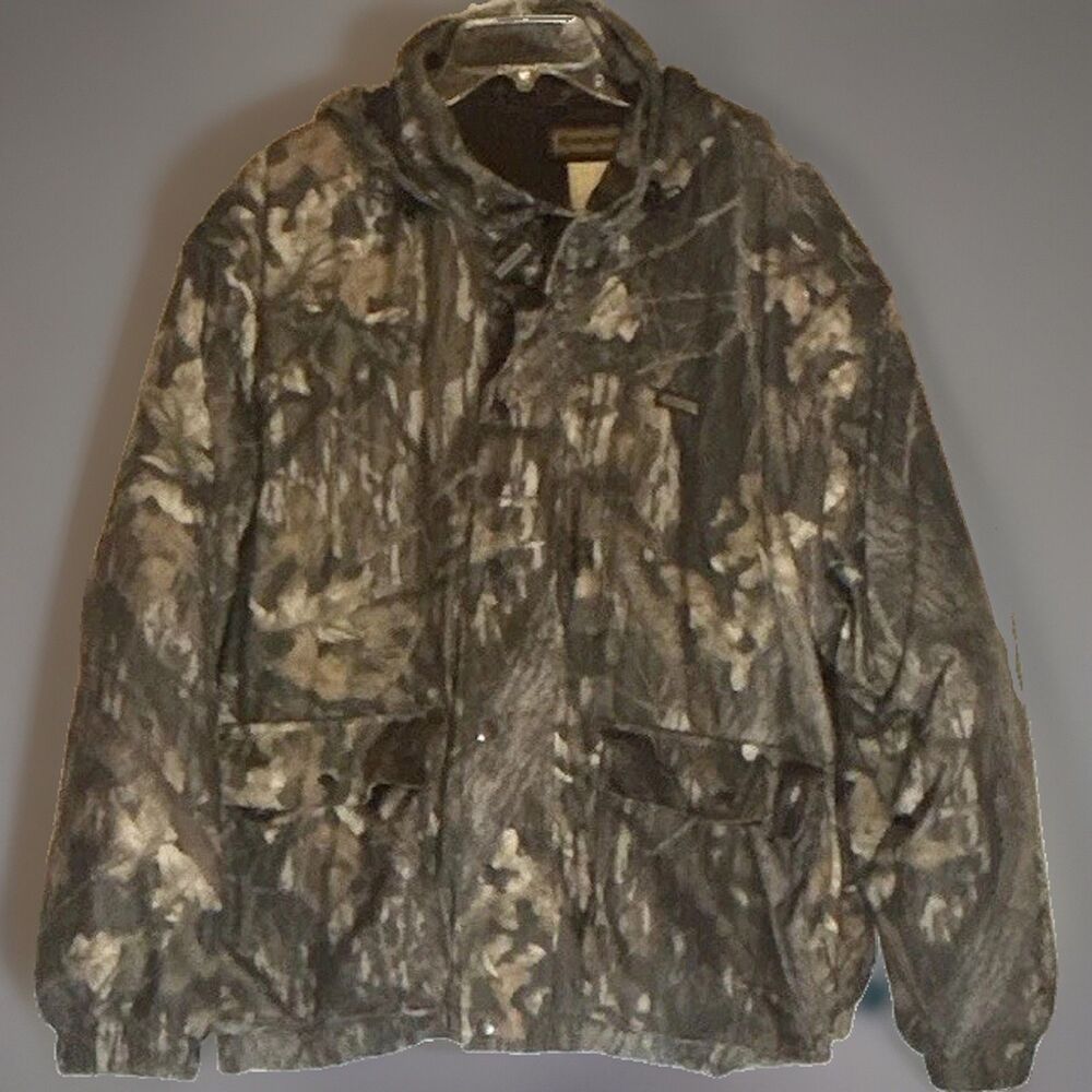 VTG Remington Camouflage Jacket Men XXL Heavy Insulated Hooded Hunting Coat 90s
